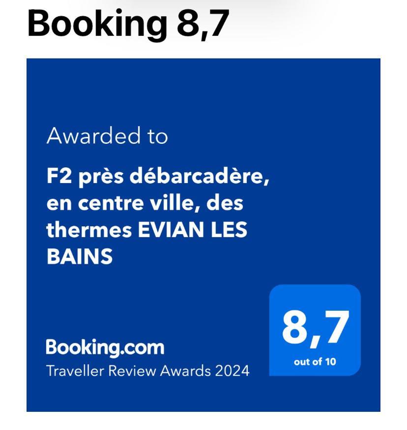 F2 près débarcadère, en centre ville, des thermes EVIAN LES BAINS Esterno foto